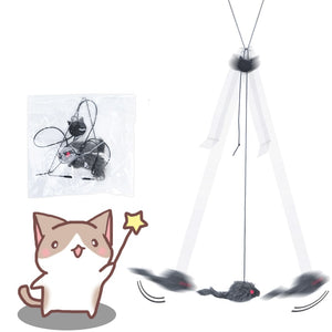 Cat Toy Hanging Door Retractable Rope Mouse Toy