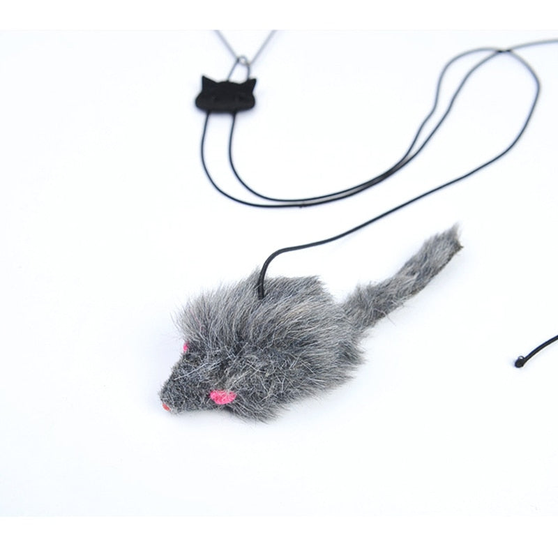 Cat Toy Hanging Door Retractable Rope Mouse Toy