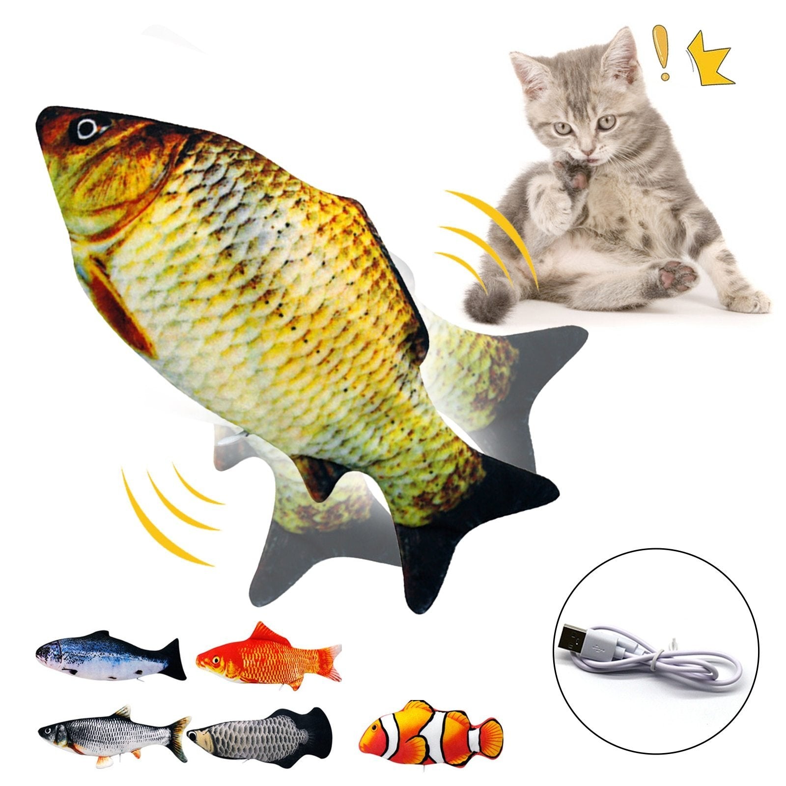  Cat Toy Floppy Fish