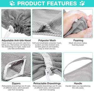Upgraded Cat Grooming Bath Bag
