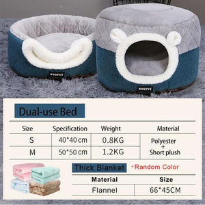 Cat bed with cushion