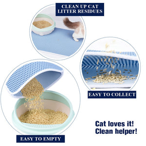 Cat Litter Mat Honeycomb Double Scatter Control Layer Mat for Kitty