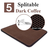 Cat Litter Mat Honeycomb Double Scatter Control Layer Mat for Kitty