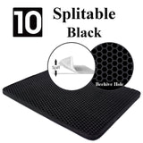 Cat Litter Mat Honeycomb Double Scatter Control Layer Mat for Kitty